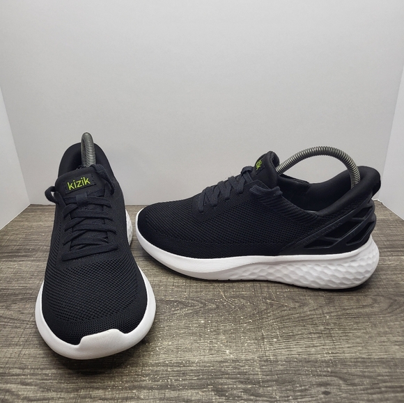 Kizik Shoes - Kizik Athens Black White Hands Free Slip On Athletic Sneaker Shoe Womens Sz 8